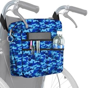 Vive Wheelchair Bag - Machine Washable, Double-Stitched, Water-Resistant Accessory Backpack for Rollators, Wheel Chairs, Walkers - Pouch with XL Pockets & Straps for Quick Installation