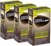 Just For Men - Control GX Grey Reducing Shampoo for Grey Hair, with Coconut Oil & Aloe Vera, New Improved Formula - All Shades, 118 ml - Pack of 3