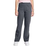 Hanes Womens EcoSmart Fleece Petite Sweatpants, Open Bottom Sweatpants, Petite Sizes, 28.5, Slate Heather, Large