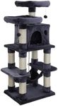 i.Pet Cat Tree Large Cats Tower Ultimate Scratching Post, 145cm Height Pet Scratcher Cardboard Posts Indoor Kittens Wooden Play House Towers and Trees Corner Toys, with Condo, Hammcok and Hanging Toy