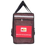 HOT DELIVERY BAGS Front Loading Combo Food Delivery Bag Pack - Brown (OS) | 50 liters (13.50 X 13.50 X 18.50 inch) | Can Keep Meals hot or cold for 120 minutes