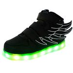 Kids'LED Fashion Shoes Light up with Wings 15 Colors Flashing Light Sneakers Trainers for Boys Girls Gift USB Charge Halloween Christmas Thanksgiving Day Gift