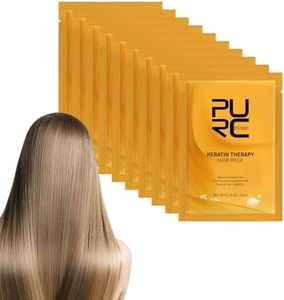 10 Pcs Keratin Hair Mask Deep Conditioner Keratin Hair Treatment Mask Instantly Smooth Shiny Deep Nourishing Hair Mask for Dry & Damaged & Frizzy & Colour-Treated Hair