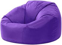 Bean Bag Bazaar Classic Bean Bag Chair, Purple, Large Indoor Outdoor Bean Bags for Adults, Water Resistant Lounge or Garden Beanbag, Adult Gaming Bean Bag Chairs with Filling Included