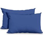 GC GAVENO CAVAILIA Super Soft Pillow Cases 2 Pack - Anti Allergic & Breathable Polycotton Pillow Covers with Envelop Closure - Washable Standard Pillowcases (50x75cm) - Royal Blue