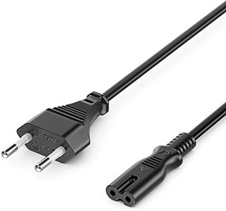 deleyCON 5m Câble d'alimentation Type C Fiche Européenne vers Prise Femelle C7 Européen Câble d'alimentation Euro 8 Petit Appareil TV Blu-Ray Récepteur DVD Appareils Alimentations Électriques - Noir