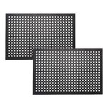 Envelor 2-Pack Anti Fatigue Rubber Floor Mat Non-Slip Restaurant Mat for Floors Bar Mat Drainage Mat Doormat Door Mat Utility Garage Floor Mat Home Mat Anti Slip Entry Mat 36 x 60 Inches