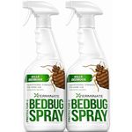 Xterminate Bed Bug Killer Spray 2L, Used By Professionals, HSE Approved High Strength, Low Toxicity, Contains Cypermethrin, Bedrooms Mattresses Carpets Furniture Kills Bugs 1L Pack of 2,Clear