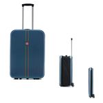 axGear Collapsible Compact Luggage 20 Inch Suitcase Travel Light Foldable Carry-on Suitcase - Blue