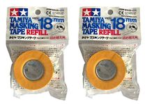 Tamiya 87035 Masking Tape, 0.7 inch (18 mm), Refill Pack, Set of 2
