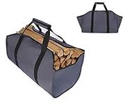 TESSLOVE Firewood Log Carrier Tote Bag,Canvas Firewood Holder，Extra Large Durable，Best for Fireplaces,Wood Stoves,Firewood,Logs, Camping,Landscaping