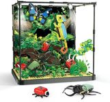 QLT Insect Collection Tropical Rain Forest Animals Building Set,Ideas Reptilian Landscape with LED Light Creative Building Toys for Adults Kids Ages 8-14(889Pieces)