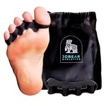 JOBEAR Athletics Toe Separators for Functional Fitness Athletes - Toe Spacers - Correct Toes - Foot Care - Foot Health - Bunion Corrector (Black)