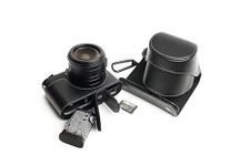 Handmade Genuine Real Leather Full Camera Case Bag Cover for Leica Q2 Black Color