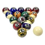 Billiard Pool Balls Set 16 Pool Table Balls Deluxe 2-1/4" Billiard Pool Balls (Dark Marble)