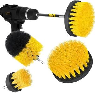 Spendeal 3 Set Drill Brush Attachment Set - Power Scrubber Brush Cleaning Kit - All Purpose Drill Brush with Extend Attachment for Bathroom Surfaces, Floor, Shower, Tile, Kitchen, Grout, Tub and Car