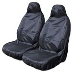 Carseatcover-UK BLKWPSPFP920 Heavy Duty Black Waterproof Car Seat Covers/Protectors - 2 x Fronts