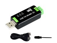 Waveshare Industrial USB to RS485 Converter Adapter with original CH343G And SP485EEN 300bps ~ 3Mbps Baudrate Built-In Lightningproof Tube,Resettable Fuse, ESD And TVS Protection Circuits