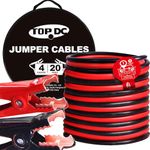 TOPDC Jumper Cables 4 Gauge 20 Feet Heavy Duty Booster Cables with Carry Bag (4AWG x 20Ft)