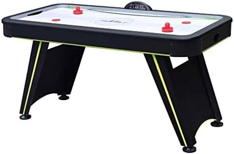 Hathaway Voyager 5-ft Arcade Air Hockey Table with Electronic Scorer, Pucks and Strikers, Indoor Family Recreation Game Room, Black/Green