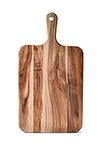 Acacia Wood Cutting Board - Wooden Kitchen Cutting Board for Meat, Cheese, Bread, Vegetables & Fruits- Charcuterie Board Cheese Serving Board with Handle,16" x 8.6”