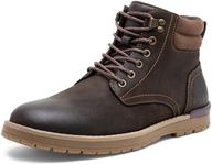 Vostey Men's Leather Hiking Boots Waterproof Casual Chukka Boots for Men(BMY8007A Darkbrown 11)