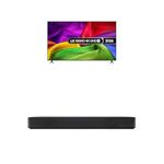 LG 75NU800B6LA 75-Inch NANO AI 4K UHD Smart TV bundle with SQM1. Compact All-In-One Soundbar with TV Sound Sync 2.0 channel, 40W