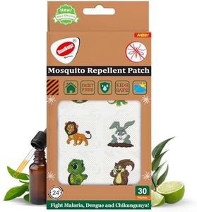 RunBugz 100% Natural Mosquito Repellent Animal Patches For Babies - 30 Patches - Pack of 1 - Deet-Free - Waterproof with 24 hrs Protection from Dengue, Malaria, Chikungunya