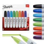 Sanford 38250PP Markers Sharpie Chisel Tip Permanent Marker, Assorted Colors, 8-Pack