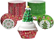 Christmas Cupcake Liners, 500 – Standard Size Xmas Design Holiday Baking Cups, Paper Muffin Cups for Christmas Parties, Holiday Decoration & Treats, Cupcake Wrappers, Cupcake Holders, cupcake carrier