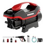 GoMechanic Car Washer High Pressure Pump Machine - Portable Washing Gun - 2200 Watts, 140 Bars & 7.5L/Min Flow Rate - 8 Meters Outlet Hose for Car, Bike & Home Cleaning Purpose (Black-Red)