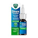 Vicks Nose Spray, Sinex Soother, Decongestant Nasal Spray For Blocked Nose Due To Cold Or Rhinitis, With Aloe Vera, Natural Eucalyptus Extract, Blocked Nose Relief With A Menthol Scent, 15 ml