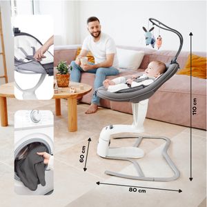 Babymoov Swoon Motion Baby Swing – Soothing Rocker for Infants