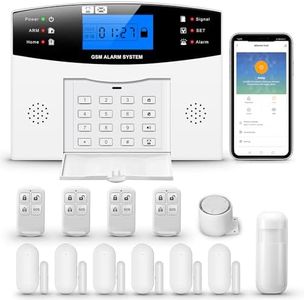 PGST Wireless Home Alarm System,DIY WiFi Alarm System for Home Security with APP Control, Door Window Sensor, Motion Detector,for Home, Apartment, Work with Alexa