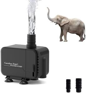 Carefree Fish 2Pcs 213/400/800GPH 9/22/45W Fountain Submersible Pump Adjustable Quiet Aquarium Change Water Pump Tank for Hydroponics Koi Pond Statuary Outdoor Waterfall