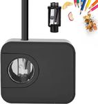 Electric Pencil Sharpener Kids Heavy Duty, 6-8mm with Replacement Blades JIJICZ Battery Mains Power Operated Mini Automatic Pencil Sharpeners with Container for Home Office Teacher Small (Black)