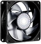 Cooler Master SickleFlow 80 All-Black Square Frame Fan, Air Balance Curve Blade, Sealed Bearing, 80mm PWM Control for Computer Case & Air Coolers