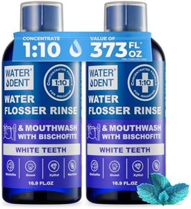 WATER DENT Concentrated Irrigant | Water flosser Rinse | White Teeth | Add to Water Flossers & Mouthwash | Fruit Flavor | Pack of 2 = 373 fl.oz | Alcohol and Peroxide Free. Made in USA