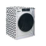 Classic Front Load Washing Machine Cover For Samsung 6.5 Kg & 8Kg (63Cmsx63Cmsx81Cms, Black & White) Pack Of : 1 Washing Machin Cover - Polyvinyl Chloride