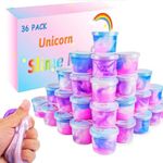 36 Pack Slime Kit, Galaxy Slime Cup Party Favors for Kids, Pretty Stretchy & Non-Sticky Galaxy Slime Classroom Prizes, Slime Party Favors for Girls & Boys Goodie Bag Stuffers