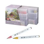 Kuretake ZIG Clean Color Real Brush Marker, 120 Colors set, Flexible Brush Tips, Watercolor Pens for Painting, Drawing, Calligraphy and Brush Lettering for Artists, Made in Japan…