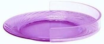 Large Clear Plate Guard - Keeps Food from Falling off Edge of Plate