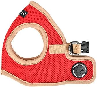 Puppia Soft Vest Dog Harness II Mesh Step-in All Season No Pull No Choke Walking Training for Small & Medium Dog - RED - XXL