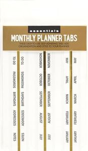 Essentials Monthly Planner Tabs (18 tabs)