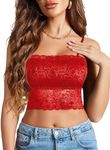 Avidlove Plus Size Lingerie for Women Y2k Lace Bralettes Rave Outfits Slim Camisole (Red, XX-Large)