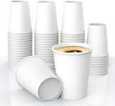 Zainy Paper Cups 7oz (100 Pack), Disposable Cups,Coffee Cups Ideal for Cold Drinks and Hot Drinks Coffee,Tea,Home, Party Cups, Office, White Cups