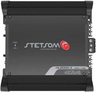 Stetsom HL 2000.4 1 Ohm Multichannel Car Audio Amplifier, HL2000.4 2K Watts RMS, 4 channel, 1Ω Stable Full Range HD Sound Quality Car Stereo MD Crossover HPF LPF Bass Boost Front Rear Bridge Speakers
