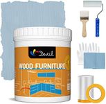 DWIL Acrylic Wood Paint for Furniture - Semi-Gloss Paint Suitable for Wood Surface Renovation, Water-Based All match Paint, Non-Toxic & Odorless, Eco-Friendly & Healthy (32OZ, Light Blue)