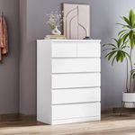 Wakefit Centaur Chest of Drawer - 4 Big 2 Small Drawers - Frosty White