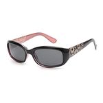 GLINDAR Polarized Sunglasses for Women, Rectangular Sun Glasses for Driving Fishing Shopping, UV400 Black Pink